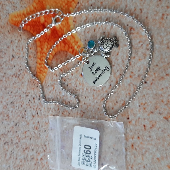 Just Keep Swimming Necklace NWT - Picture 2 of 2
